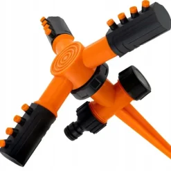 Best Havesprinkler, drevet, roterende, trearmet, VERGIONIC sprinkler Vanding