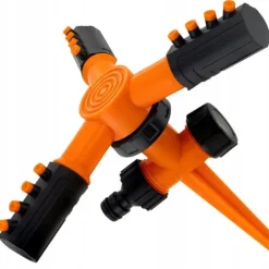 Best Havesprinkler, drevet, roterende, trearmet, VERGIONIC sprinkler Vanding