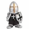 Outlet Havestatue Ridder Dværgvagt Rustning Miniature Ridderskulptur til Haveindretning Havedekorationer