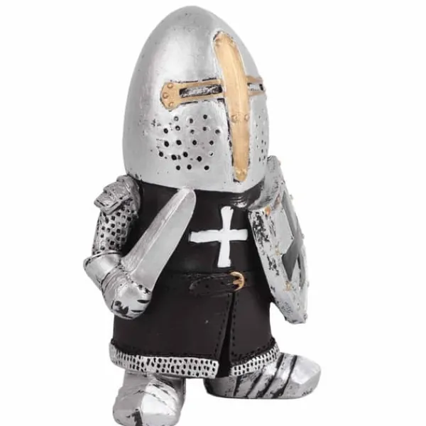 Outlet Havestatue Ridder Dværgvagt Rustning Miniature Ridderskulptur til Haveindretning Havedekorationer