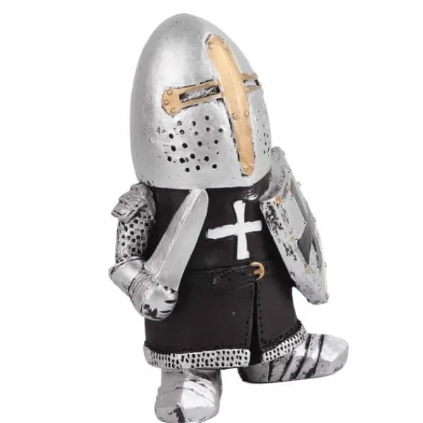 Outlet Havestatue Ridder Dværgvagt Rustning Miniature Ridderskulptur til Haveindretning Havedekorationer