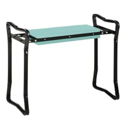 Havestol, sammenklappelig, EVA/stål, maks. 150 kg, 58x28x49 cm, mørkegrøn Støtte Med Hjul, Sæder & Knæbeskyttelse Til Havepleje