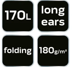 Havekurve^Havetaske 170 liter, lange håndtag, foldbar, 180 g/m2
