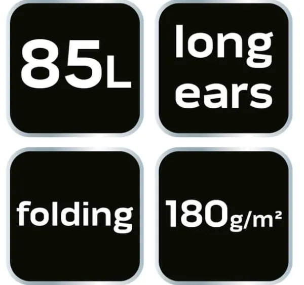 Discount Havetaske 85 liter, lange håndtag, foldbar, 180 g/m2 Havekurve