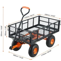 Online Havevogn, Robust Kapacitet, Alsidigt Design,400lbs Haveværktøj