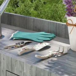 Haveværktøjssæt, 3 dele: plantespade, håndrive, beskæresaks, metal, flerfarvet Haveværktøj