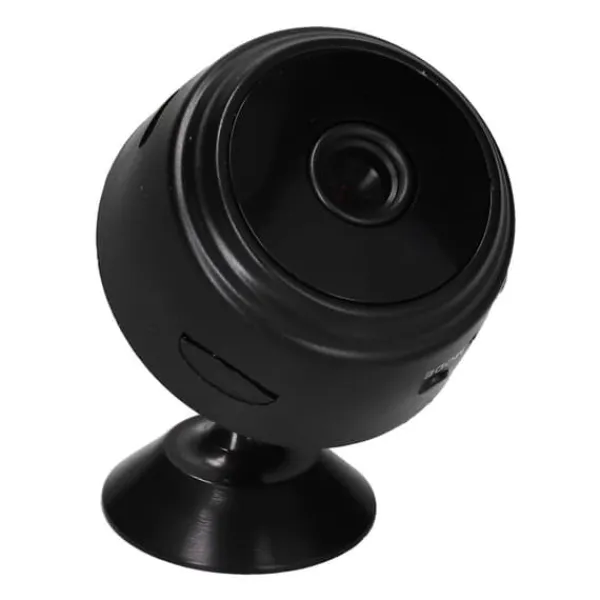 Sikkerhedsmonitorer & Videokameraer^HD 1080P trådløst WiFi-webcam til mobiltelefon og tablet - genopladeligt og med fjernbetjening - Noir