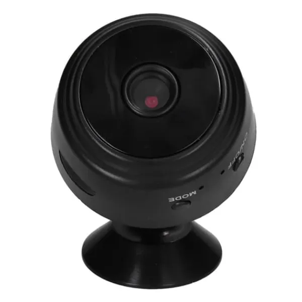 Sikkerhedsmonitorer & Videokameraer^HD 1080P trådløst WiFi-webcam til mobiltelefon og tablet - genopladeligt og med fjernbetjening - Noir