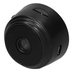 Sikkerhedsmonitorer & Videokameraer^HD 1080P trådløst WiFi-webcam til mobiltelefon og tablet - genopladeligt og med fjernbetjening - Noir
