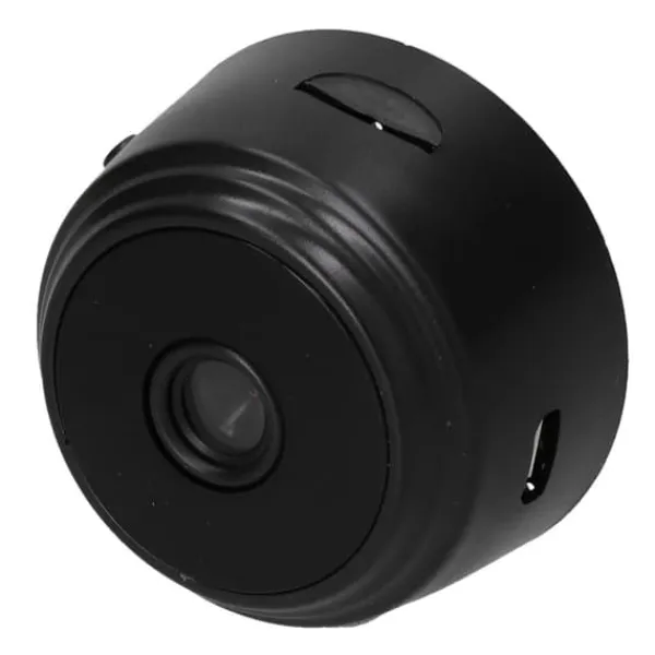 Sikkerhedsmonitorer & Videokameraer^HD 1080P trådløst WiFi-webcam til mobiltelefon og tablet - genopladeligt og med fjernbetjening - Noir