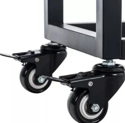 Discount Hetta Black Metal Firewood Rack with Wheels - 25x40x150 cm Tilbehør Til Brændeovne & Pejse
