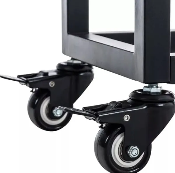 Discount Hetta Black Metal Firewood Rack with Wheels - 25x40x150 cm Tilbehør Til Brændeovne & Pejse