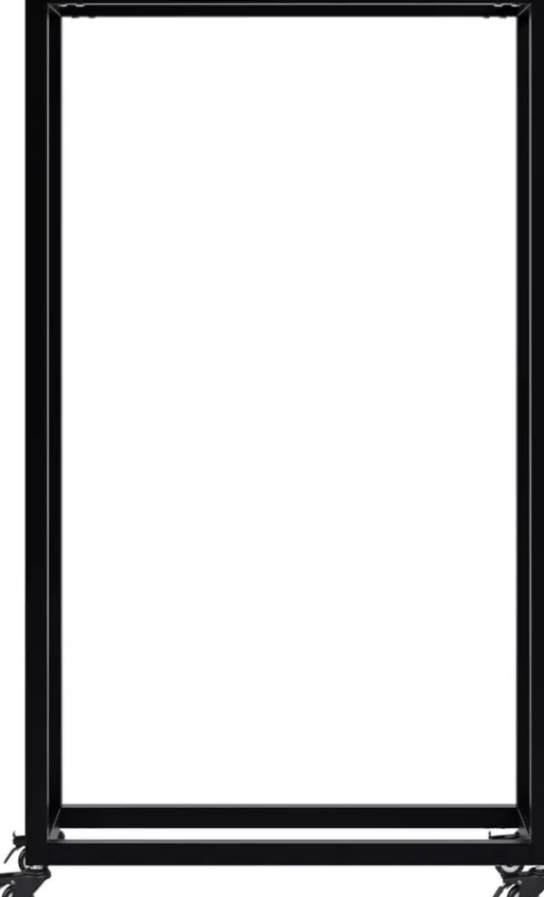 New Hilta Metal Firewood Rack - Black, 25x60x100 cm, on Wheels with Lock Tilbehør Til Brændeovne & Pejse