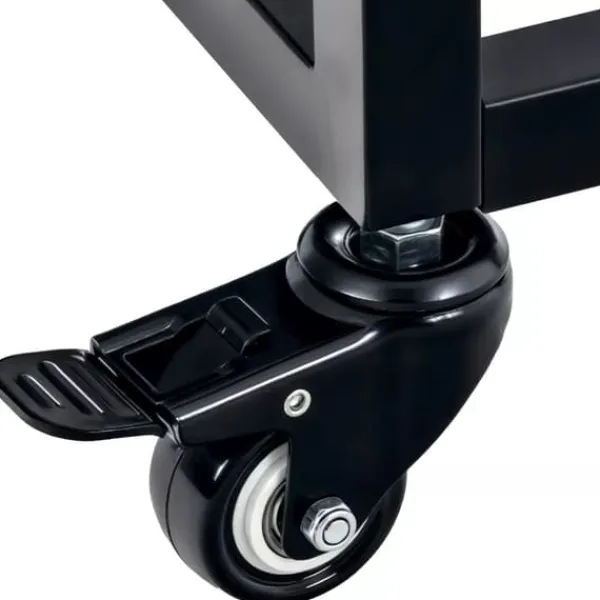 New Hilta Metal Firewood Rack - Black, 25x60x100 cm, on Wheels with Lock Tilbehør Til Brændeovne & Pejse