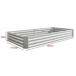 Krukker & Plantebeholdere^Høj metalplantage, robust stålplade havebed, rustfast og holdbart design, baseløs kasse, perfekt til grøntsager, krydderier og blomster