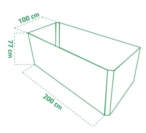 Plantningsbænke^Højbed AGRO BED 200x100x77 cm