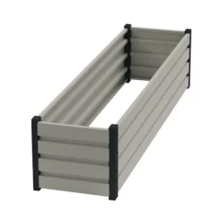Discount Højbed hvidt 40cm x 50cm x 200cm Plantningsbænke