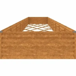 Hot Højbed i cortenstål - Holdbart og dekorativt | Størrelse: 770x100x36 cm | Farve: Brune nuancer Plantningsbænke