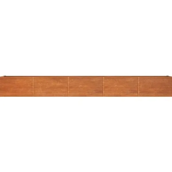 Outlet Højbed i cortenstål - Holdbart og rustfarvet design | Størrelse: 400x80x45 cm Plantningsbænke