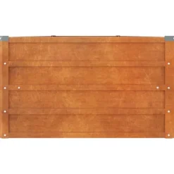 Outlet Højbed i cortenstål - Holdbart og rustfarvet design | Størrelse: 400x80x45 cm Plantningsbænke