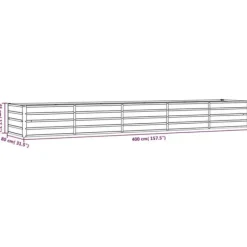 Outlet Højbed i cortenstål - Holdbart og rustfarvet design | Størrelse: 400x80x45 cm Plantningsbænke
