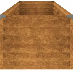 Outlet Højbed i cortenstål - Holdbart og dekorativt | Størrelse: 194x50x36 cm | Farve: Brun Plantningsbænke