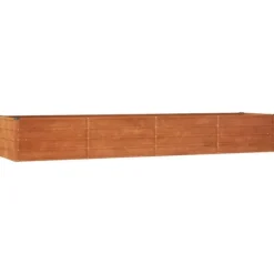 Plantningsbænke^Højbed i cortenstål - Holdbart og rustikt design | Størrelse: 320x80x45 cm | Farve: Rustfarvet