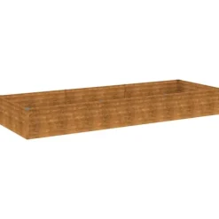 Højbed i cortenstål - Holdbart havebed | Størrelse: 291x100x36 cm | Farve: Brun Plantningsbænke