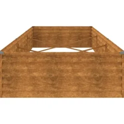 Højbed i cortenstål - Holdbart havebed | Størrelse: 291x100x36 cm | Farve: Brun Plantningsbænke