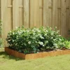 Krukker & Plantebeholdere^Højbed i cortenstål - Udsmykning til have, altan eller terrasse | Størrelse: 100x100x26 cm