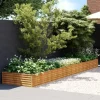 Plantningsbænke^Højbed i cortenstål 482x100x36 cm - Holdbart & dekorativt til haven | Størrelse: 482x100x36 cm