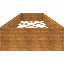 Plantningsbænke^Højbed i cortenstål 482x100x36 cm - Holdbart & dekorativt til haven | Størrelse: 482x100x36 cm