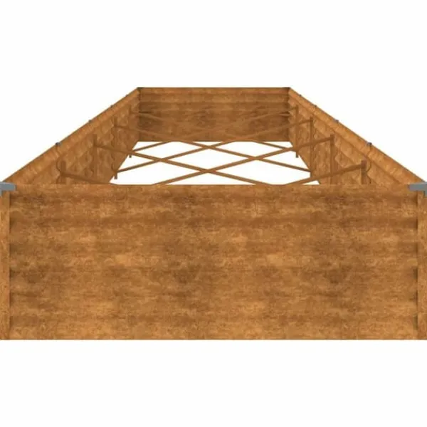 Plantningsbænke^Højbed i cortenstål 482x100x36 cm - Holdbart & dekorativt til haven | Størrelse: 482x100x36 cm