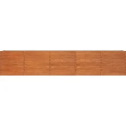 Plantningsbænke^Højbed i cortenstål 400x80x77 cm - Rustfarvet | Størrelse: 400x80x77 cm | Farve: Rustfarvet