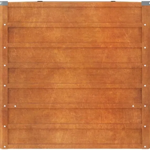Plantningsbænke^Højbed i cortenstål 400x80x77 cm - Rustfarvet | Størrelse: 400x80x77 cm | Farve: Rustfarvet