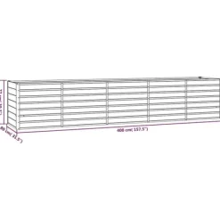 Plantningsbænke^Højbed i cortenstål 400x80x77 cm - Rustfarvet | Størrelse: 400x80x77 cm | Farve: Rustfarvet