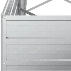 Plantningsbænke^Højbed i galvaniseret stål - Plantekasse | Størrelse: 240x40x45 cm | Farve: Sølv