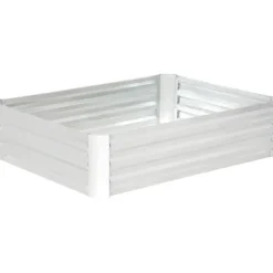 Online Højbed i galvaniseret stål 120x90x30 cm, sølv – til blomster & grøntsager Krukker & Plantebeholdere