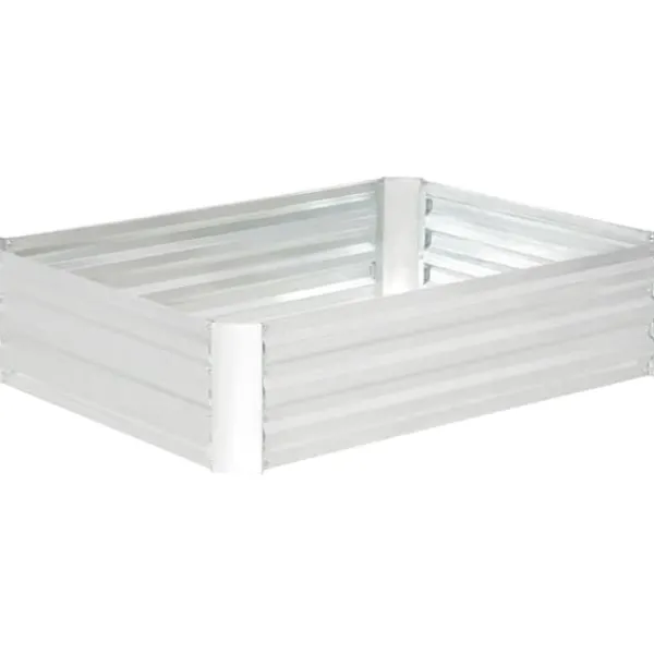Online Højbed i galvaniseret stål 120x90x30 cm, sølv – til blomster & grøntsager Krukker & Plantebeholdere