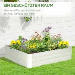Online Højbed i galvaniseret stål 120x90x30 cm, sølv – til blomster & grøntsager Krukker & Plantebeholdere
