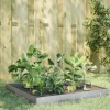 Discount Højbed i galvaniseret stål - Stabilt og holdbart design | Størrelse: 100x100x18,5 cm Krukker & Plantebeholdere