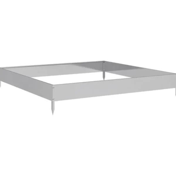 Discount Højbed i galvaniseret stål - Stabilt og holdbart design | Størrelse: 100x100x18,5 cm Krukker & Plantebeholdere