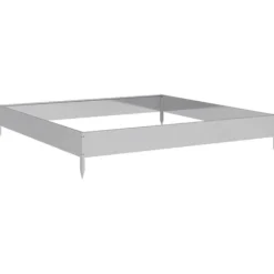 Discount Højbed i galvaniseret stål - Stabilt og holdbart design | Størrelse: 100x100x18,5 cm Krukker & Plantebeholdere