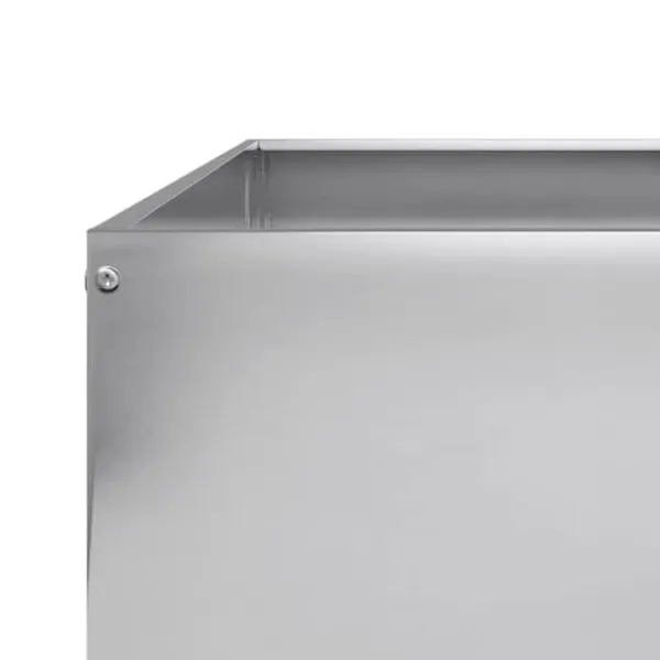 Discount Højbed i galvaniseret stål - Stabilt og holdbart design | Størrelse: 100x100x18,5 cm Krukker & Plantebeholdere