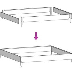 Discount Højbed i galvaniseret stål - Stabilt og holdbart design | Størrelse: 100x100x18,5 cm Krukker & Plantebeholdere