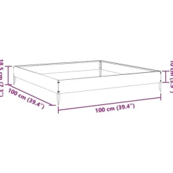 Discount Højbed i galvaniseret stål - Stabilt og holdbart design | Størrelse: 100x100x18,5 cm Krukker & Plantebeholdere
