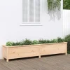 Clearance Højbed i massivt fyrretræ - Plantkasse til have | Størrelse: 199,5x40x39 cm Plantningsbænke