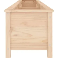 Clearance Højbed i massivt fyrretræ - Plantkasse til have | Størrelse: 199,5x40x39 cm Plantningsbænke