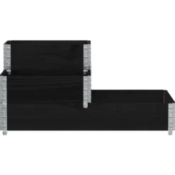 Plantningsbænke^Højbed i massivt fyrretræ - 3 niveauer | Størrelse: 120x80 cm | Farve: Sort