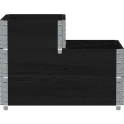Plantningsbænke^Højbed i massivt fyrretræ - 3 niveauer | Størrelse: 120x80 cm | Farve: Sort
